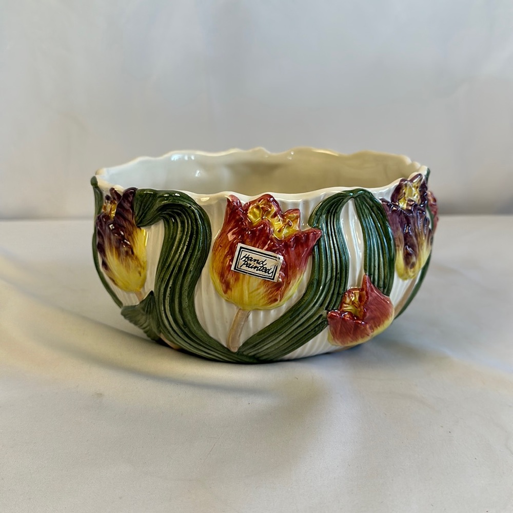 Fitz & Floyd Tulip Floral Planter/Bowl